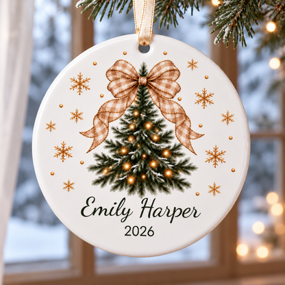 Personalized Girls Christmas Ornament Custom Name Gift, Coquette Christmas Tree Bow, Pink Blue Gingham Ceramic Granddaughter Keepsake 94ad1ee1-0afd-4898-9a6a-69261b4aaf47-8b226483-515d-4e55-a3c5-8bbd024ec033.png