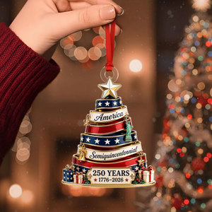 250 Years America 2D Ornament, 250th Anniversary Xmas Decor, Patriotic Christmas Tree Ornament, 1776 - 2026 Keepsake Gift, USA Christmas Bauble 94c30d91-1e2b-4249-bc56-94f858cced73-11.png