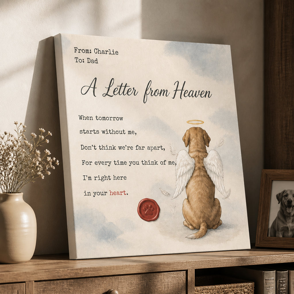 Letter From Heaven Pet Memorial Canvas – Personalized From/To - Personalized Canvas 94ca0280-344e-4a09-bc8c-d1730122f51b.jpg
