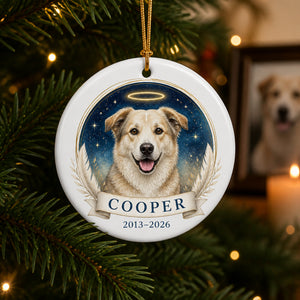 Custom Pet Memorial Angel Ornament – Photo to Art with Name & Years - Personalized Aluminum Ornament 94d6597f-7b9f-4a40-80ed-789bf57318ed.jpg
