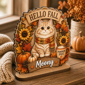 Hello Fall Cat Standee – Personalized Pet Name - Personalized Wooden custom shape Standing 2 layer (5mm) 94e3f09a-1f69-42ad-bfdf-2dfc8fa918a4.jpg