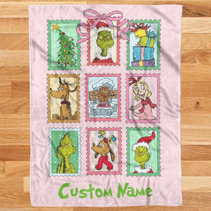 Personalized Grinchmas Christmas Blanket with Custom Name, Coquette Bow Grinch Throw, Whoville Holiday Gift Blanket 94f58ba3-8a29-4e14-a8a5-f795bd93041c-m1.jpg