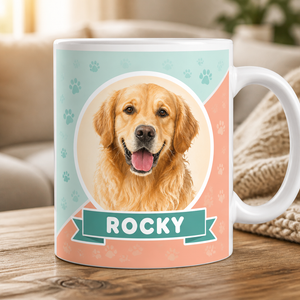 Custom Pet Portrait Mug – Photo-to-Watercolor with Pet Name - Personalized Mug 94f93ade-e10f-499b-919b-13eba600a681.png