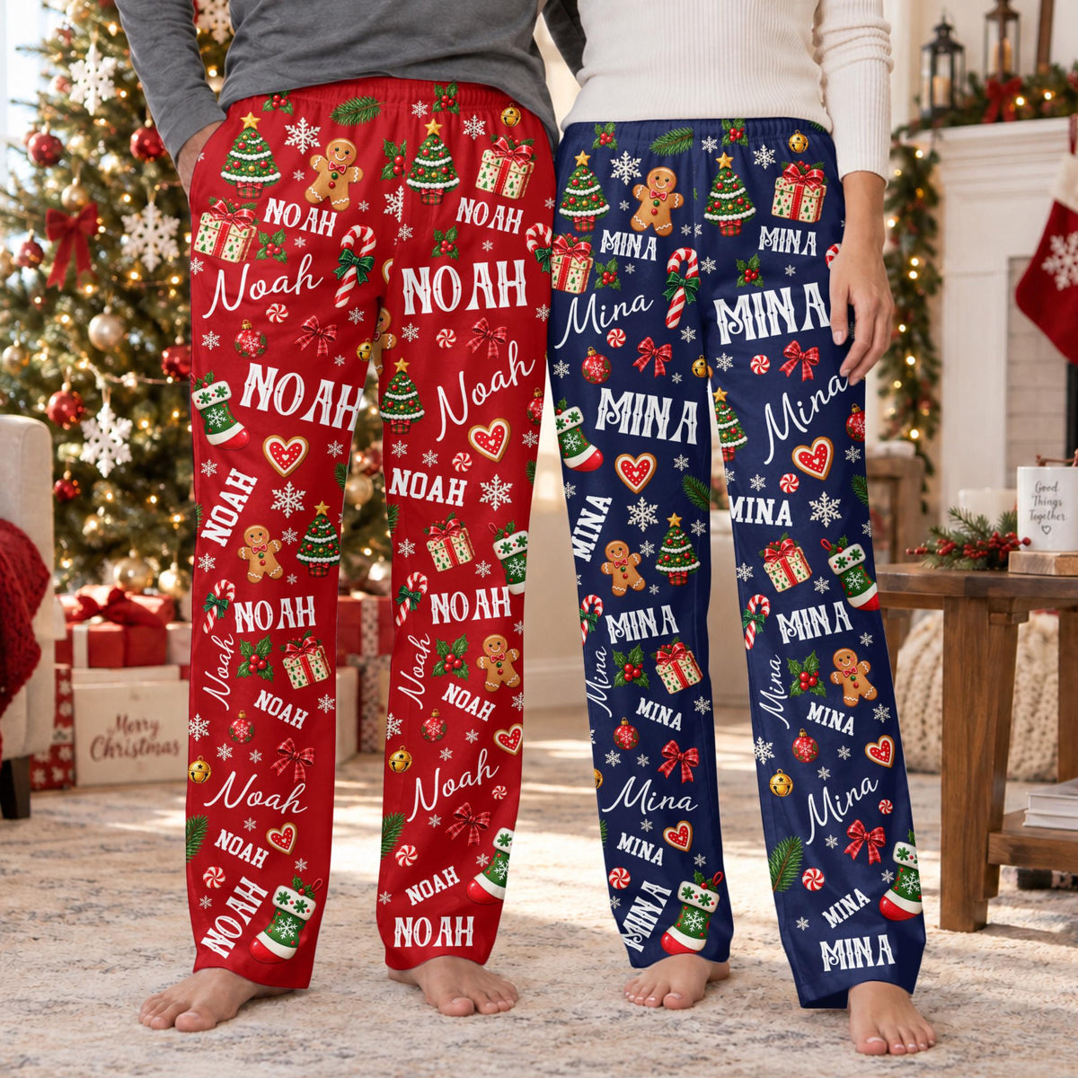 Personalized Christmas Pajama Pants, Custom Name Lounge Pants, Matching Family Holiday Pajamas 950cf12c-c8ae-4c0a-95b5-3dd2665d75e5-1.jpg