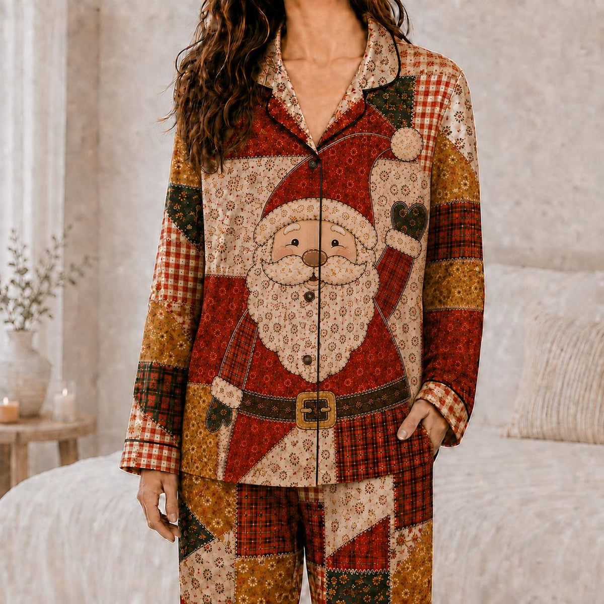 Family Matching Christmas Satin Pajamas, Patchwork Santa Pajama Set 9516687c-42a3-49e6-bd4b-fa745b246089-il_1588xN.8492229334_dowr.jpg