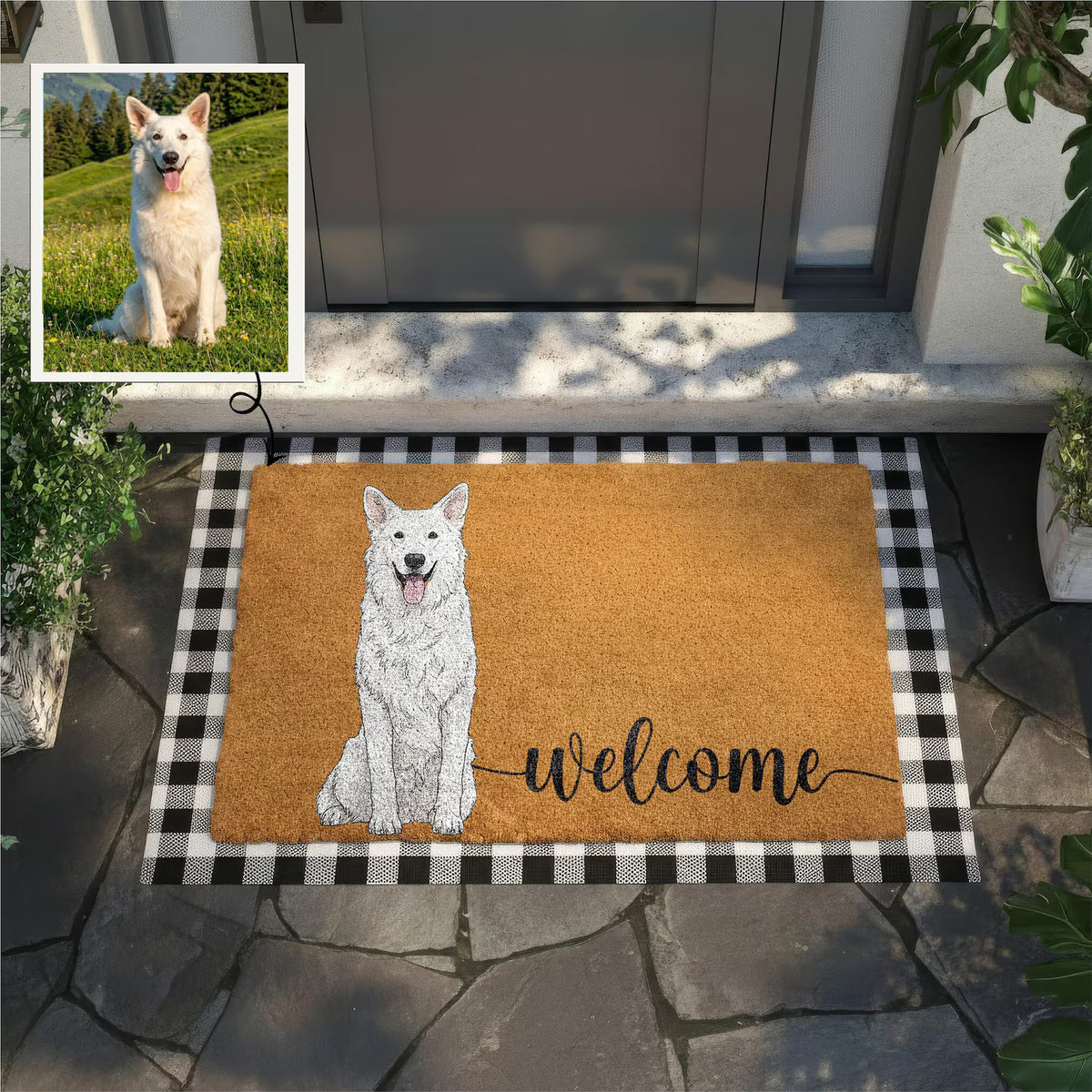 Personalized Pet Watercolor Portrait Doormat, Custom Dog Photo Welcome Mat, Cats Lover Housewarming Gift, Pets Owner Front Porch Coir Rug 951b5f82-76d5-43b4-b720-dac2d661da4c-HDRTYT-4-.jpg