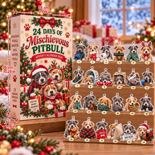 2D Flat Acrylic Pitbull Advent Calendar 2026, 24 Funny Pit Bull Ornaments, Dog Christmas Countdown Calendar, Pitbull Lover Gift 953ee4c9-3782-4919-b741-b2b8fcc978e1-il_fullxfull.8597419036_e987.jpg
