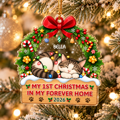 My 1st Christmas In My Forever Home - Personalized Acrylic Ornament 954c0f05-b3c4-4ffa-ad16-f328895e55b2-chatgpt-2-.png