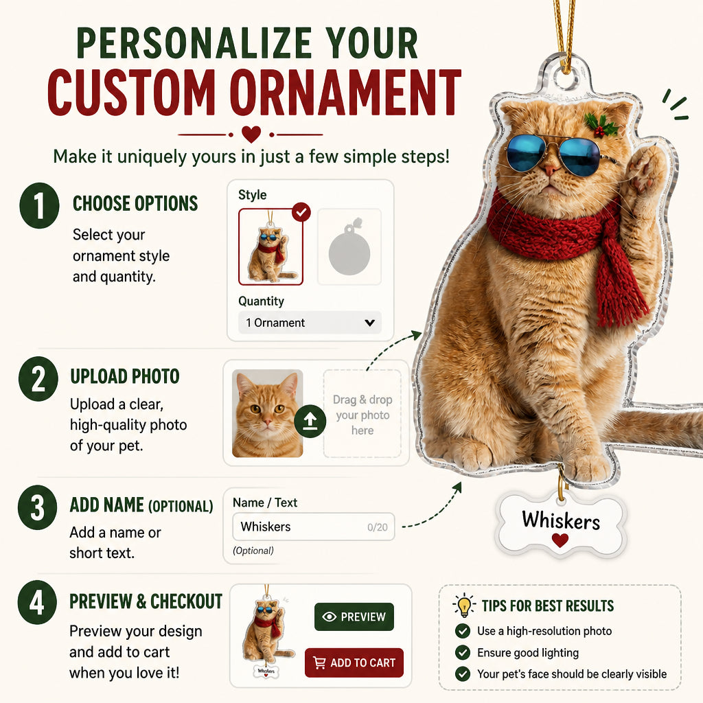Custom Pet Photo Cutout Acrylic Ornament with Mirrored Shades - Personalized Laser Cut Custom Shape Ornament 954df39d-19a5-4389-bb5e-b8f49b3569f4.jpg