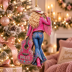 Dolly Parton Country Music Star Christmas Ornament, Pink Fringe Jacket & Guitar Acrylic Decor, Nashville Fan Gift, Holiday Tree Charm 9569e819-c6c8-4c13-abb5-f28e9050711b-nn.png