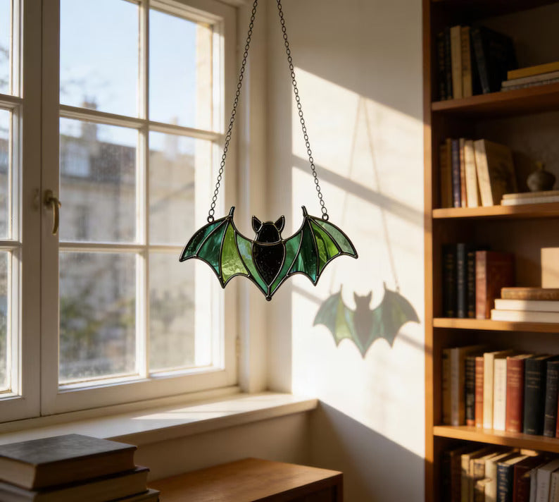 Stained Glass Green Bat Sun Catcher Glass Bat Window Decor Spooky Stained Ornament Halloween Bat Sun Catcher Home Decor Mother's Day Gift 959aca75-b08d-4bc7-b531-a1fd519df9e6--sds-5-.jpg