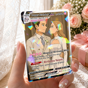 Personalized PKM Card, Custom Anime Photo Card for Couple, Wedding, Anniversary, Birthday, Christmas, Valentine s Gift for Him Her
