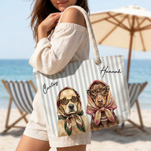 Beachside Barkers With Scarf - Personalized Beach Bag - Summer Gift For Dog Lovers 95ce001b-f06f-419a-bef4-c929449e0b3b-3.jpeg