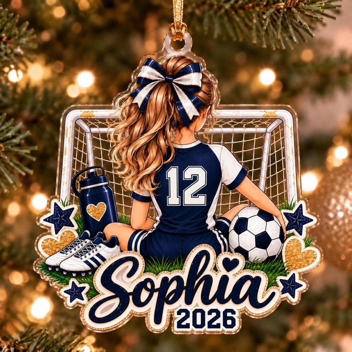 Personalized Soccer Girl Christmas Ornament, Custom Soccer Player Acrylic Ornament with Name & Jersey Number, Soccer Team Gifts for Girls 95d7bc22-afb4-42fe-8a96-f20e886b35ba-2.jpg