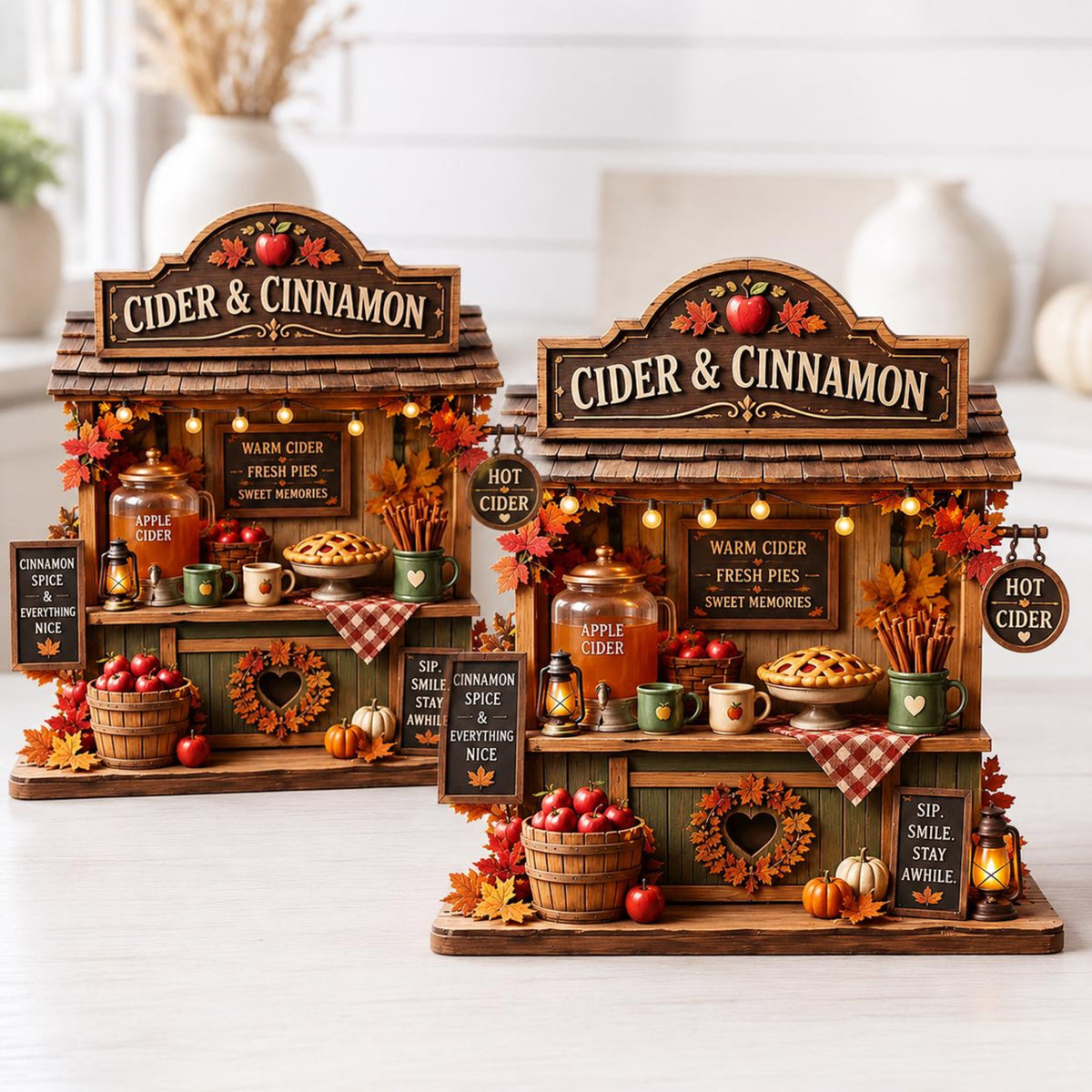 Personalized Cider & Cinnamon Wooden Block, Custom Apple Cider Stand Decor, Rustic Fall Farmhouse Shelf Sitter, Autumn Thanksgiving Gift 95eb6a44-75d1-44fb-a9b5-1c6d790fccfd-2.jpg