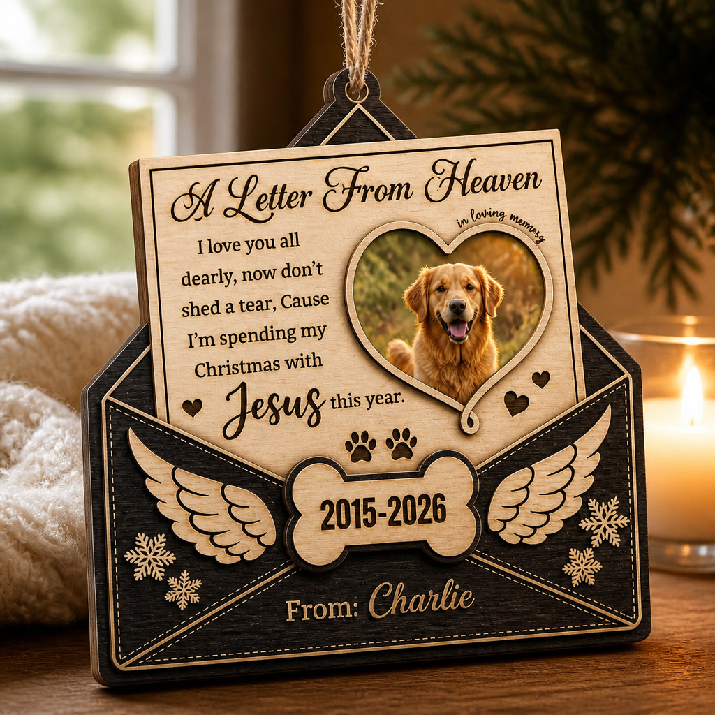 Pet Memorial Letter From Heaven Photo Ornament - Personalized 3-Layered Wood Ornament 9604ea1a-ecb0-4ba8-9153-462adb75062a.jpg