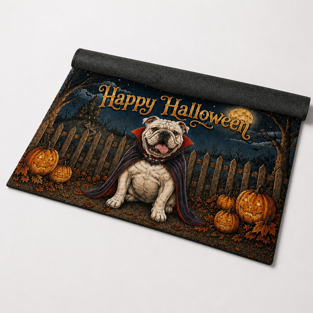 Happy Halloween Custom Pet Portrait Doormat - Doormat 962a3c54-4071-4709-926b-2d07e8c52d8e.jpg