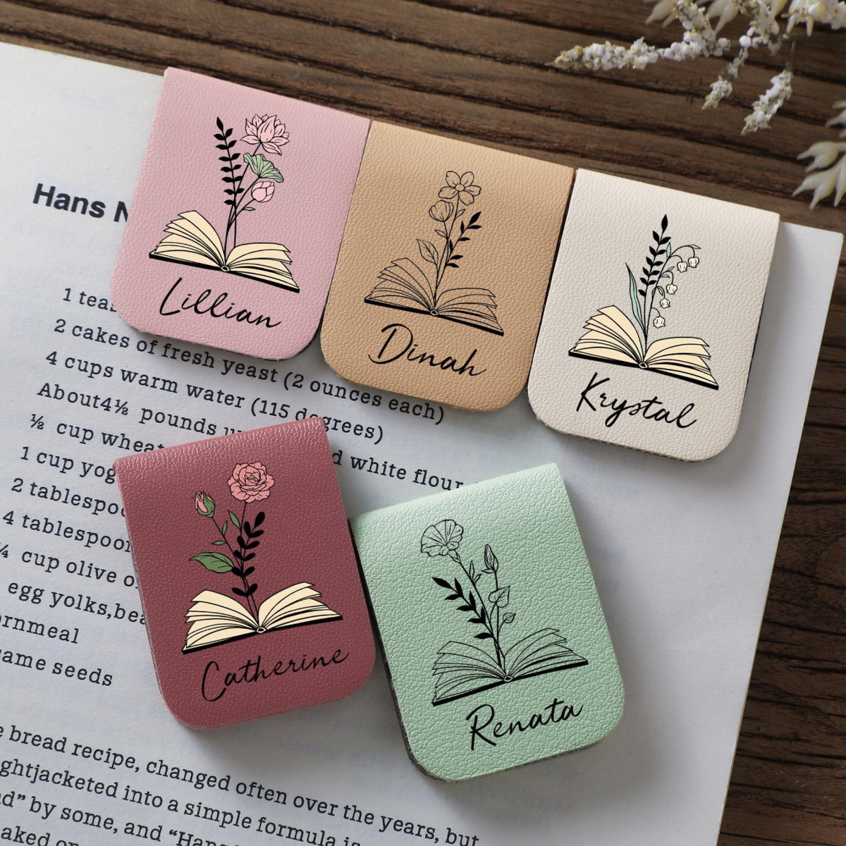 Personalized Birth Flower Magnetic Bookmark, Custom Name Leather Bookmark, Birthday Gift For Book Lover 9648eb61-abf0-460c-9661-a82d83df9980-10.png