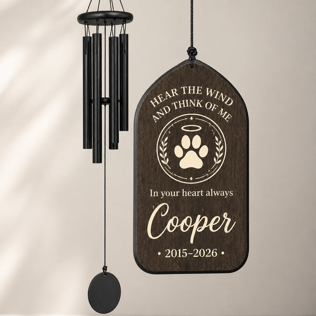 Pet Memorial Wind Chime — Hear the Wind and Think of Me (Photo • Name • Years) - Personalized Windchime 964c52c4-7d47-4ad9-afef-db255474018a.jpg