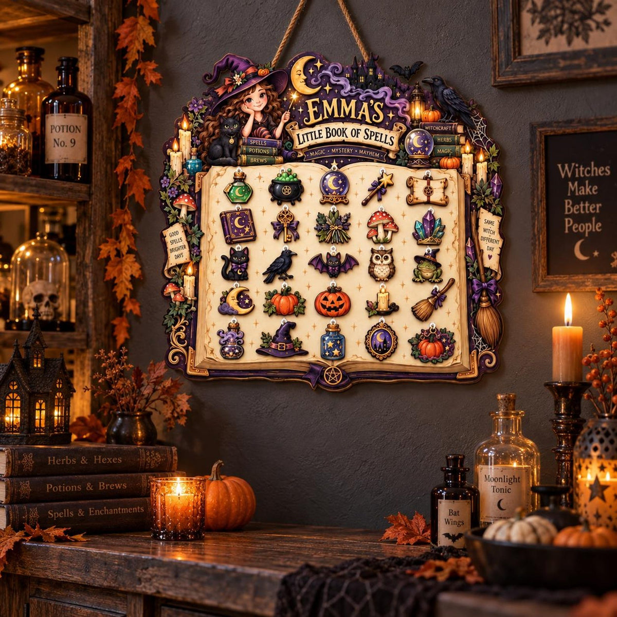 Personalized Wooden Halloween Advent Calendar: Hanging Witchy Charms 965e9e5b-a21e-42fa-a489-98ba4f21cda5-il_1588xN.8556477389_83ji.jpg