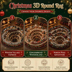 3D Christmas Round Rug Optical Illusion Floor Mat Winter Village Gingerbread Vortex Carpet North Pole Holiday Home Decor Xmas Tree Rug 9662efc2-372d-4a0a-88a3-dc4934f35bde--dfsd-3-.webp