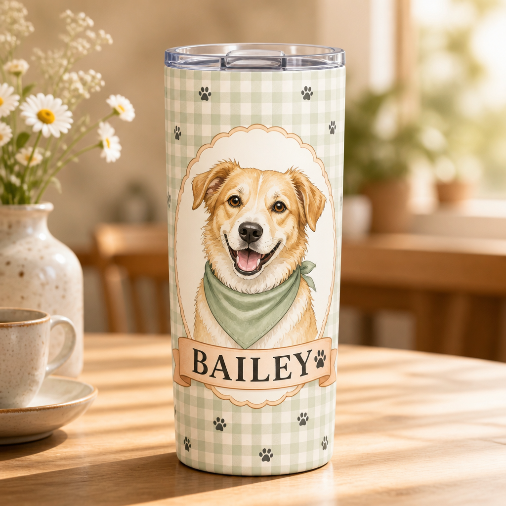 Custom Pet Portrait Tumbler – Watercolor Cameo with Name - Personalized Tumbler 9663496c-a3dd-4d5c-9b07-6c7922956e0c.png