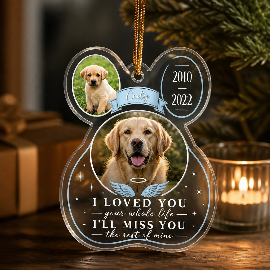 Pet Memorial Paw Transparent Acrylic Ornament – 2 Photos, Name & Years - Personalized Transparent Acrylic Ornament 9663f314-8306-4762-b6a4-c2781684f092.jpg