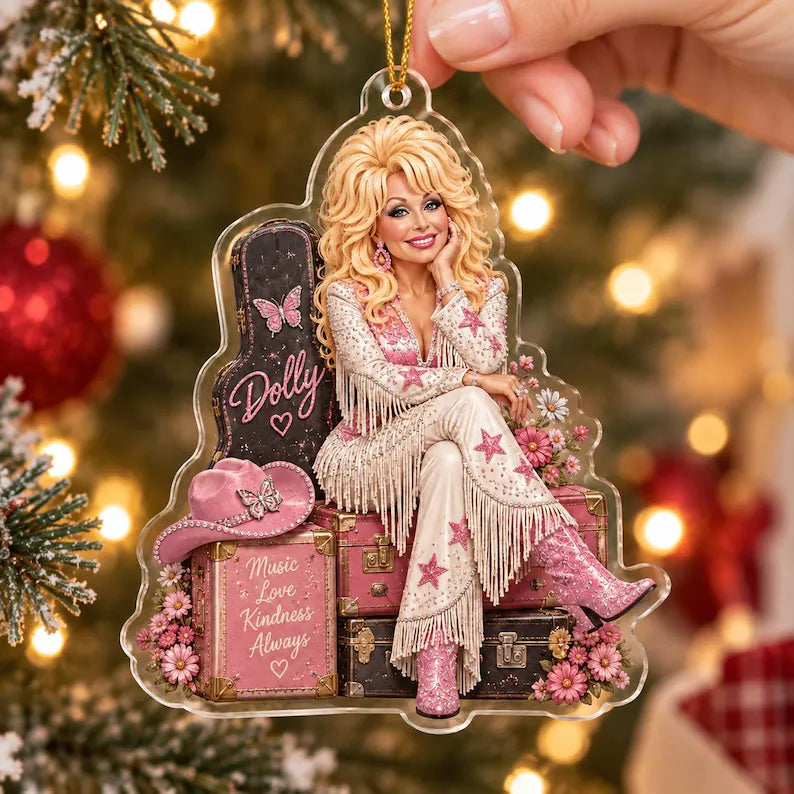 Dolly Parton Christmas Ornament 2026, Acrylic Dolly Ornament, Country Music Fan Gift, Pink Cowgirl Ornament, Dolly Keepsake 966809e1-5f58-4d46-87d8-e62764934de5-s-2-.webp