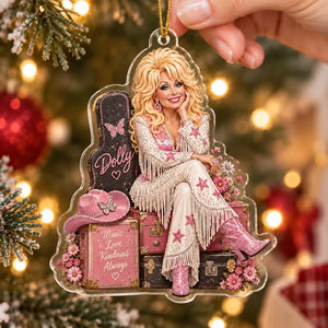 Dolly Parton Christmas Ornament 2026, Acrylic Dolly Ornament, Country Music Fan Gift, Pink Cowgirl Ornament, Dolly Keepsake 966809e1-5f58-4d46-87d8-e62764934de5-s-2-.webp