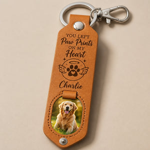 Pet Memorial Leather Photo Keychain – You Left Paw Prints On My Heart - Personalized Leather Keychain 966a2b3e-9e63-4f13-99c1-3257f9fc8c60.jpg