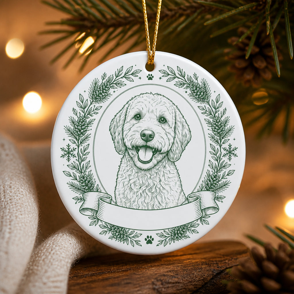 Custom Pet Cameo Ornament – Photo to Engraved Line Art with Name - Personalized Ornament 966b2a2c-2f04-41a4-8b7f-64a8e7803c65.jpg