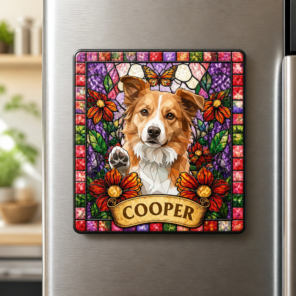 Custom Stained-Glass Pet Portrait Magnet - Personalized Custom Shape Fridge Magnet 967396f3-9908-4e79-9e8e-aaba27a83b25.png