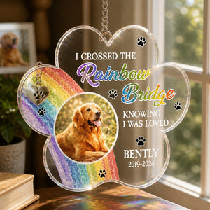 Rainbow Bridge Paw Acrylic Plaque – Pet Photo, Name & Years - Personalized 1 Layered Suncatcher with Charm 969771bc-656c-4cc8-ade1-8663edf0a67a.jpg