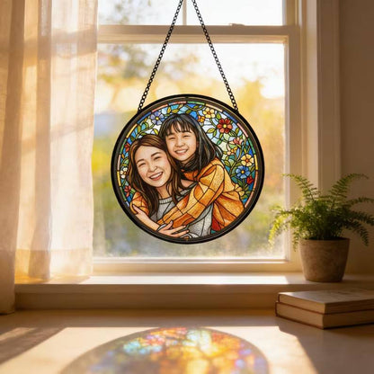 Sun Catcher Mom Daughter Gift, Custom Floral Stained Glass Portrait, Photo Window Art 969e27c6-a290-4790-b151-8274512ec150-gfg.jpg
