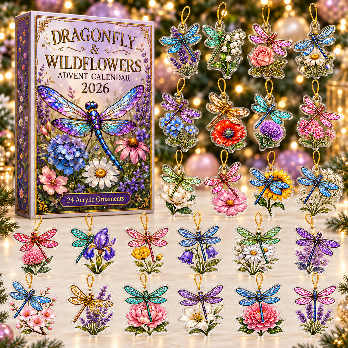 Dragonfly & Wildflowers Advent Calendar 2026 - 24-Day Festive Countdown, Acrylic Charms Blind Box - Gift For Dragonfly Lovers 96b2be26-5376-49ce-9bde-034321add080-dragonfly-box-charms.png