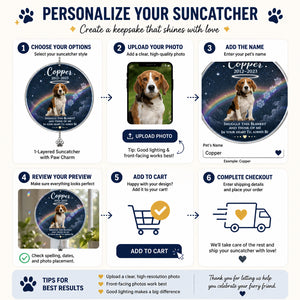 Pet Memorial Photo Blanket — Snuggle This Blanket - Personalized 1 Layered Suncatcher with Charm 96d7e886-239a-46e1-a800-41e133fc0fcb.jpg