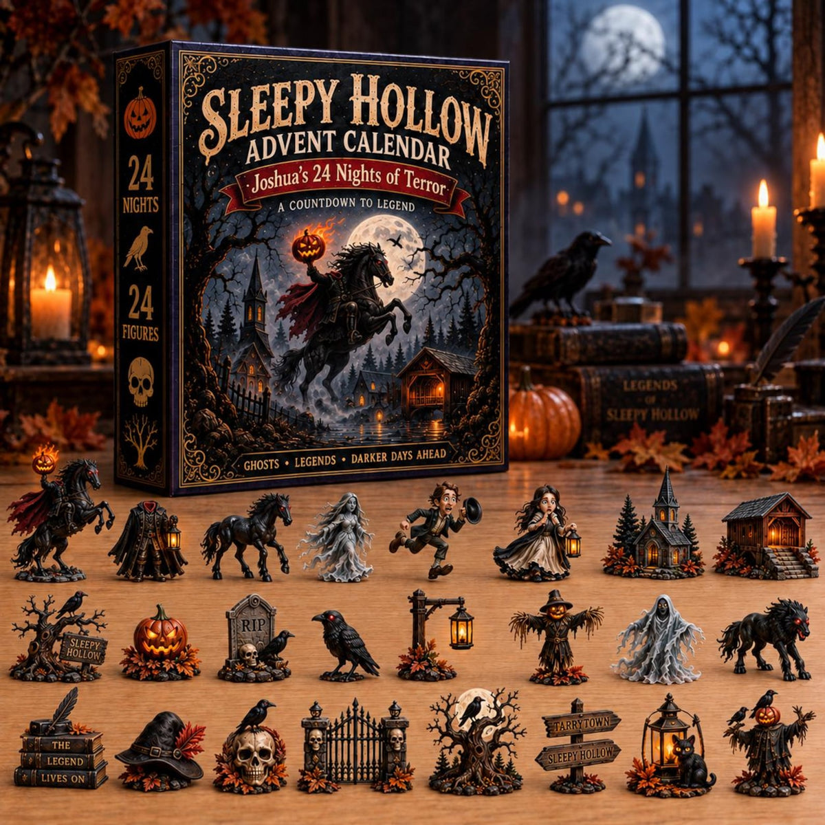 Personalized Halloween Advent Calendar, Custom Name Sleepy Hollow Countdown Box, 24 Nights of Terror, Headless Horseman Spooky Gift 96db82c0-e76d-46af-86ef-c197d3fa18f2-il_1588xN.8506987300_h8mm.jpg