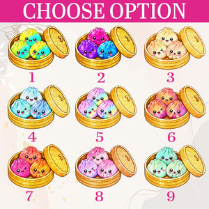 Glitter Dumpling 2D Ornament, Cute Kawaii Dim Sum Christmas Ornament, Steamed Bun Ornament, Food Lover Gift, Funny Dumpling Holiday Ornament 96f1ee70-c2b8-45b0-8514-223528f5b957-dumpling-5.jpg