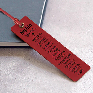 Personalized Bookmarks for Women, Christian Gifts for Women, Engraved Leather Bookmark Religious Gifts for Women, Christian Bookmarks 970548fc-3105-486b-94e3-29846fca6b2d-2.jpg