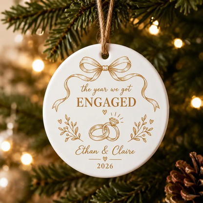 Engagement Ceramic Ornament, Personalized Couple Christmas Keepsake, The Year We Got Engaged Proposal Gift 970f72e5-1bfc-473c-88ea-1ff9aeb1ff70-13_converted.png