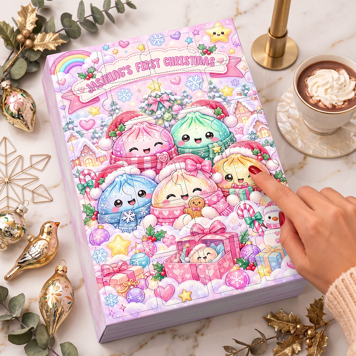 Dumpling First Christmas Advent Calendar 2026 - 24 Day Spirits Countdown, Acrylic Charms Blind Box - Gift For Family 97130589-87c7-4080-807e-aa4941393ca1-MOCKUP-4.png