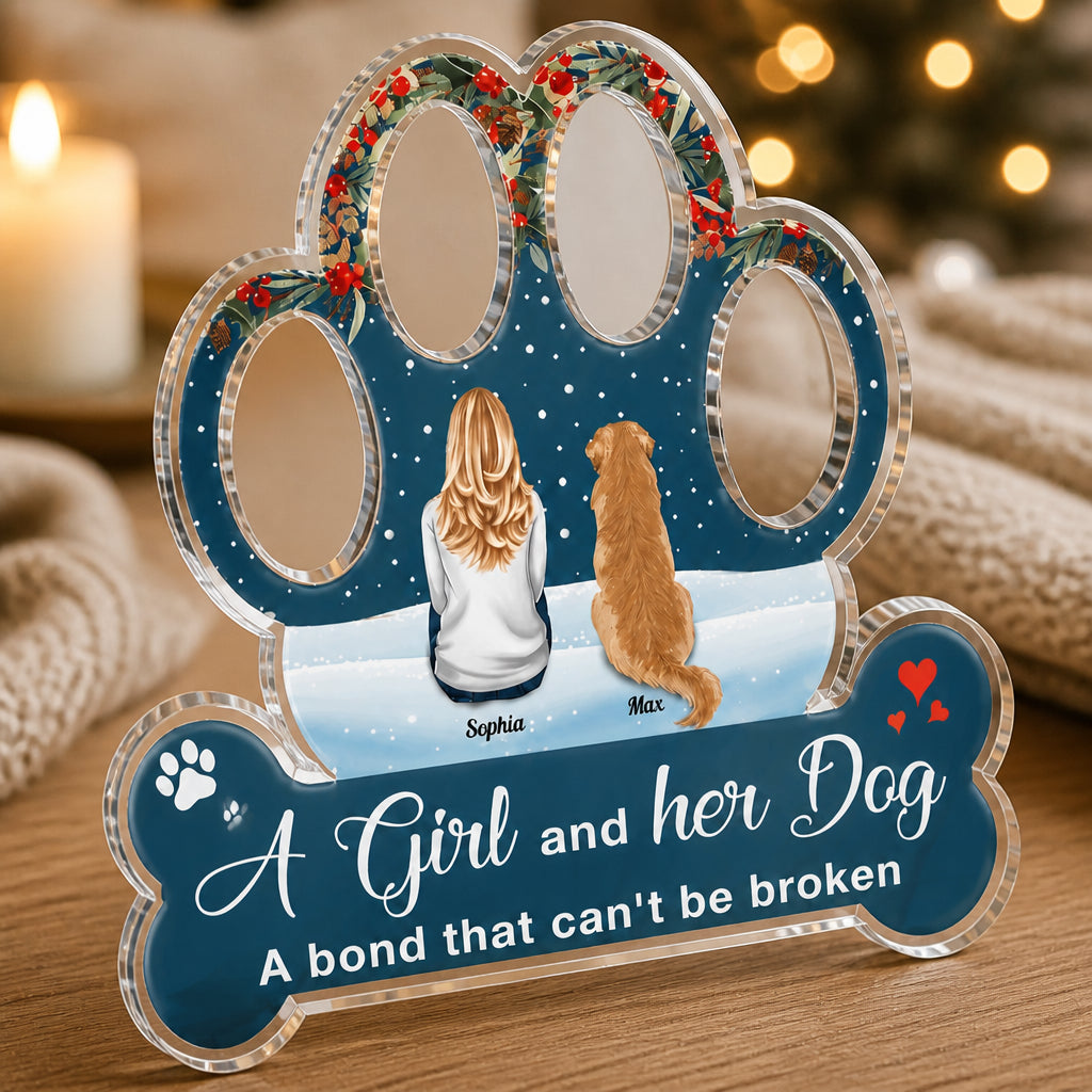 A Girl and Her Dog – Photo Paw Acrylic Standing Plaque - Personalized Acrylic Custom shape Standing 1 layer (FS) 9713b6b4-c785-4fa3-b4ab-08e6611ce83a.jpg