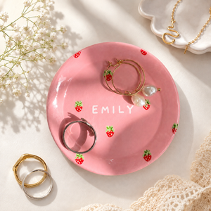 Strawberry Name Dish - Personalised Peachy Baby Pink Cute Clay Ring Trinket Dish - Jewellery Storage, Printed Bowl Small 972a2c84-01c3-4088-9352-6c86838b016a-db59c24a-c7f5-4f01-a0b1-ffd0869806e6.png
