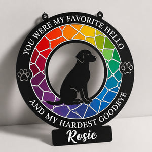 Rainbow Stained-Glass Dog Memorial Cut Metal Sign – Personalized Name - Personalized Cut Metal Sign 974226b4-5418-492c-8a85-2797bc017d0c.jpg