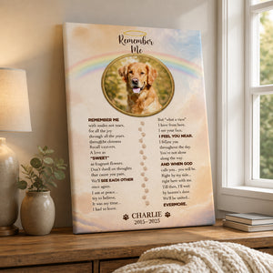 Pet Memorial Canvas – Remember Me Poem with Photo, Name & Years - Personalized Canvas 9748bc51-e1a9-4d66-b19b-048bc0acc03f.jpg