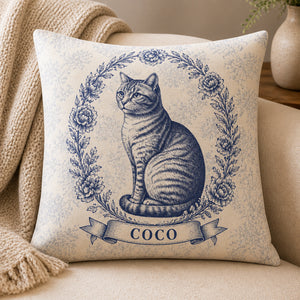 Toile Cat Cameo Personalized Pillow - Personalized Pillow 97499bc6-fbc9-4a62-b78e-9e037eaeaaa0.jpg