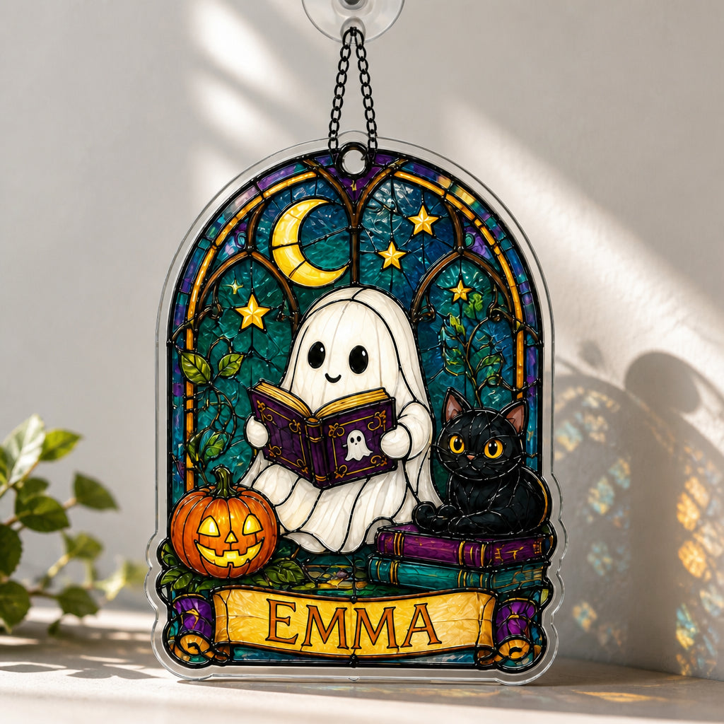 Personalized Stained-Glass Ghost Reader Suncatcher - Personalized Suncatcher Stained Glass 97556743-dd9a-40f9-9902-c4d51abae712.jpg