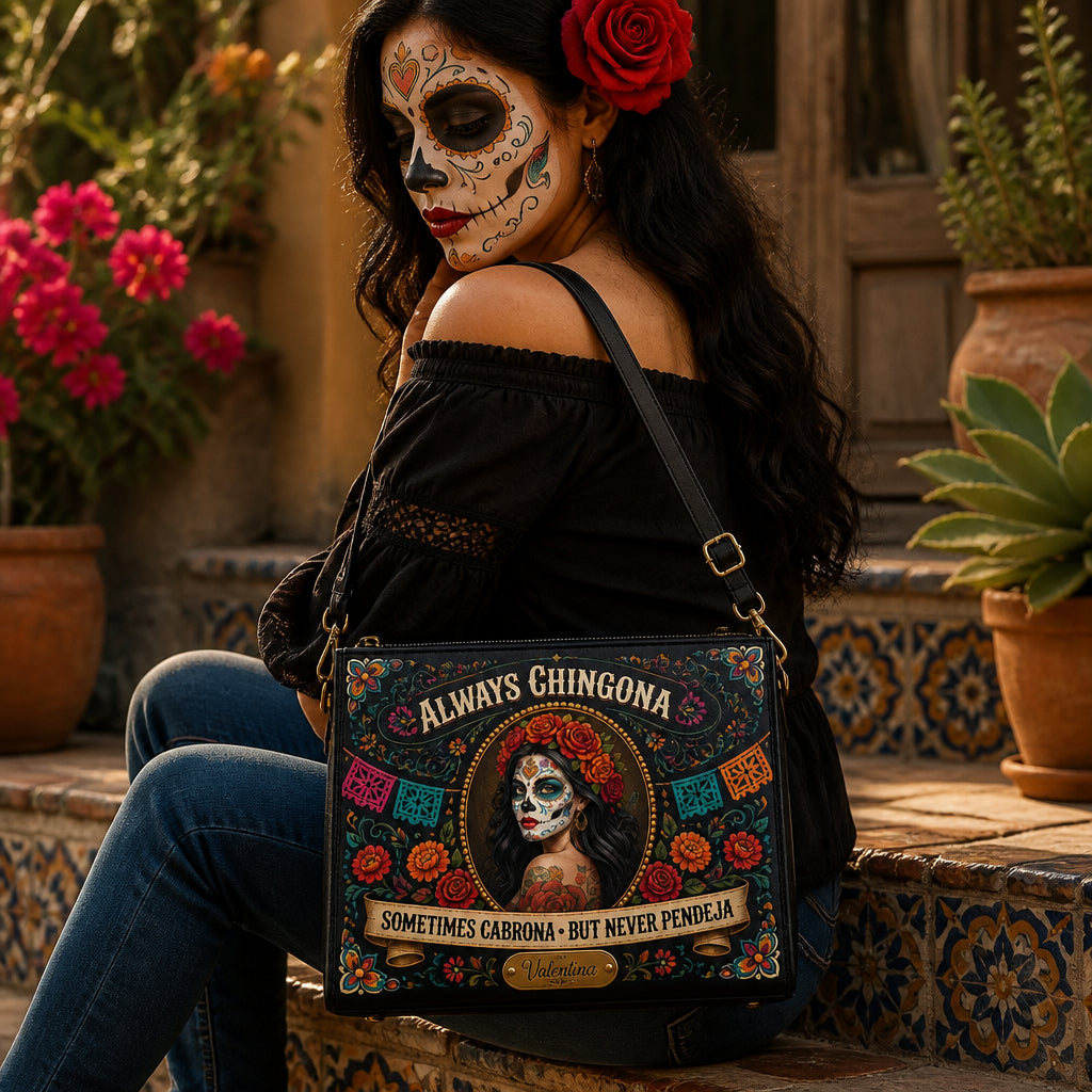 Always Chingona Sugar Skull Shoulder Bag – Personalized Name - Personalized Leather Shoulder Bag 975d5855-bea3-43af-87bc-a597ca45cb0d.jpg