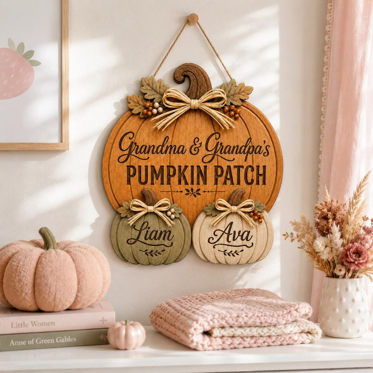 Personalized Grandma Grandpa's Pumpkin Patch Door Hanger, Fall Pumpkin Patch Sign Grandma Thanksgiving Decor, Fall Season Decor 9769e1e7-b927-47a1-a614-7be256483c9a-il_1588xN.8486030717_jdp7.jpg