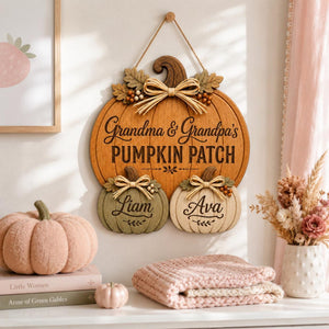 Personalized Grandma Grandpa's Pumpkin Patch Door Hanger, Fall Pumpkin Patch Sign Grandma Thanksgiving Decor, Fall Season Decor 9769e1e7-b927-47a1-a614-7be256483c9a-il_1588xN.8486030717_jdp7.jpg